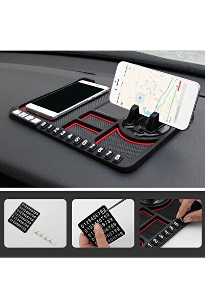 Point Araç Içi Torpido Kaydırmaz Ped Telefon Tutucu Numaratör Organizer Torpi...