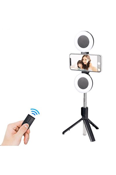 Mi7a Led Işıklı Fonksiyonel Selfie Çubuğu (Tripod + Monopod + Işık)