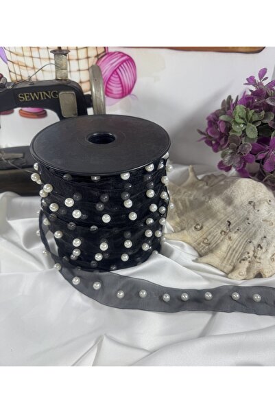 jasmina store Panglică din organza cu perle (1mt)
