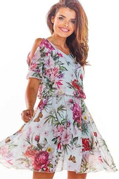 Awama Mini Dress for Women, Awama, Margada, White, M