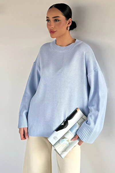 mahira collection Women's Crew Neck Soft Knit Sweater