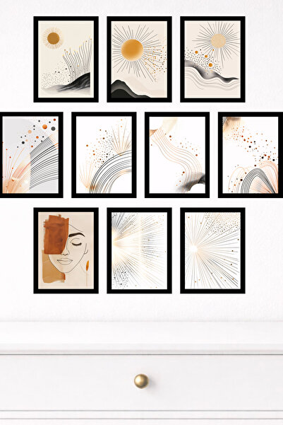 UNT Set de pictură murală modernă cu aspect de cadru din 10 piese – 15x20 cm ...