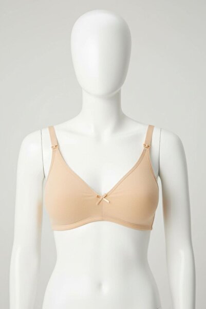 Aria's Closet Cotton Underwire Maternity Front Opening Skin Breastfeeding Bra