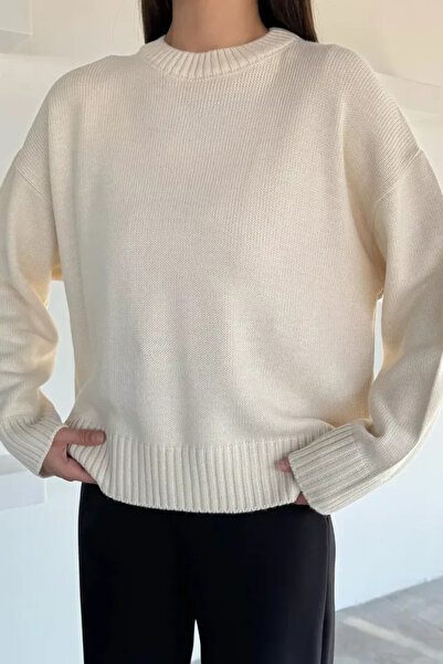 mahira collection Women's Crew Neck Soft Knit Sweater
