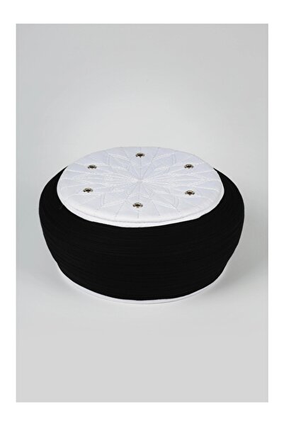 Sarıkhane قماش تالبي أصفر - قماش أسود - غطاء رأس أبيض - لفة دائرية - عين الطا...