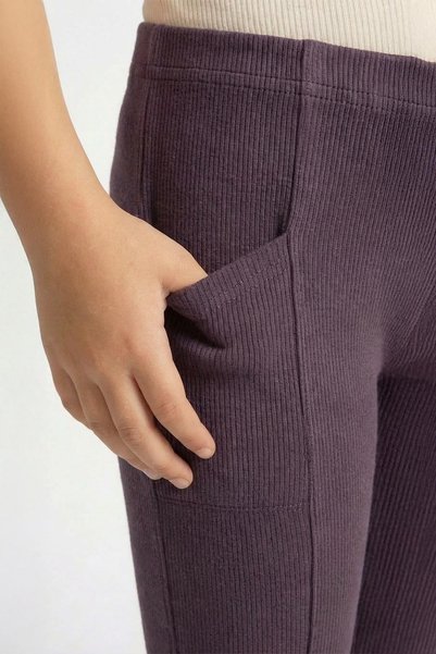 Perendi سروال رياضي للفتيات حياكة مضلعة موسمي جيوب