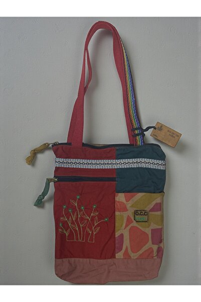 Old Cotton Vintage Colorful Ethnic Medium Size Beach Daily Women's Shoulder B...