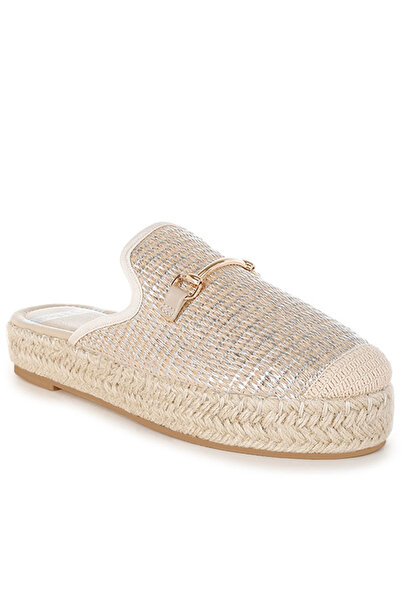 london Rag Women Horsebit Embellished Raffia Mules