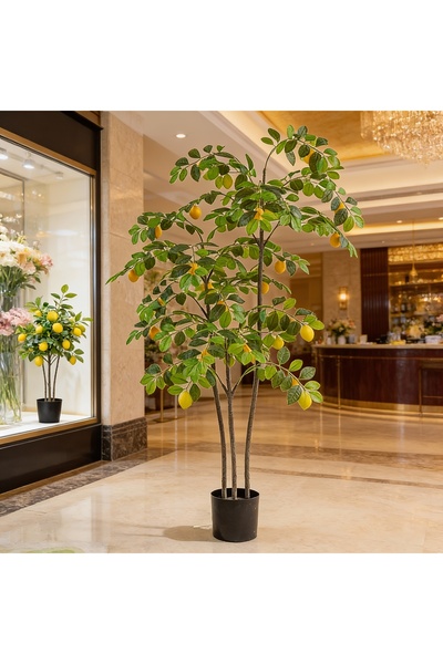 SCHENKERO شجرة ليمون اصطناعية كبيرة بطول 1.6 متر، مناسبة للاستخدام التجاري في...