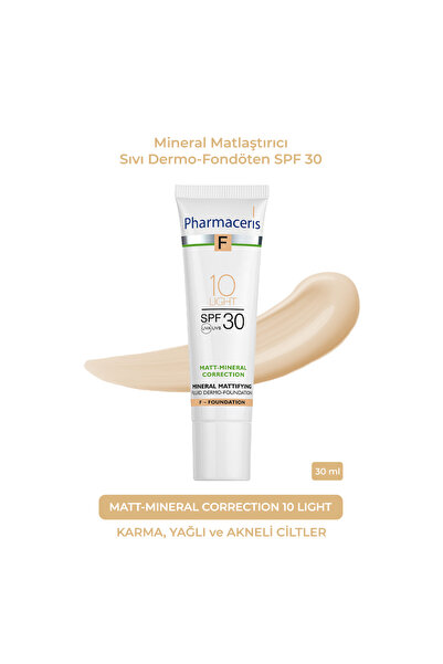 Pharmaceris Matt-Mineral Correction SPF 30 (10 Light) | Mineral Matlaştırıcı ...