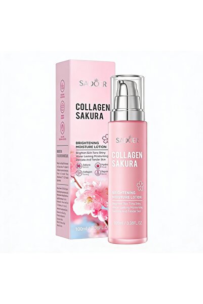 SADOER Ενυδατική λοσιόν λάμψης με κολλαγόνο και εκχύλισμα sakura, Sadoer, 100 ml