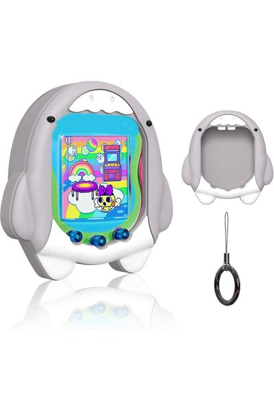 SWIUKPHE غطاء سيليكون بتصميم سمكة قرش لجهاز تاماغوتشي