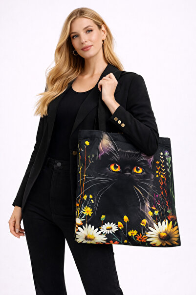 İZYA Patterned Handbag Makeup Bag Set Daily Casual Use