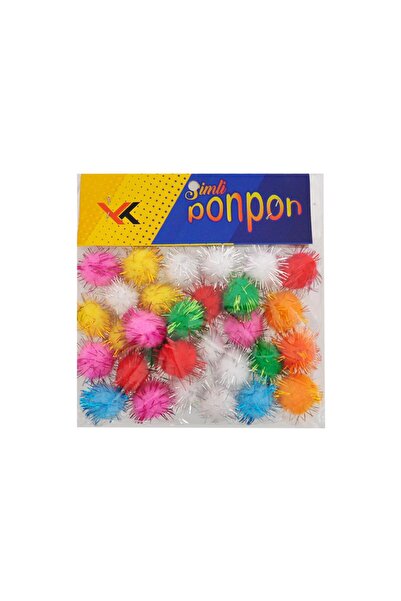 BEST PARTİ Pompom Glitter Medium Size No:2 2 cm