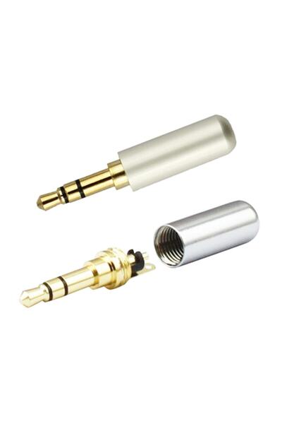 WOZLO 3.5mm Stereo Jack Metal 3 Pin Stereo Erkek Konnektör 3 Boğumlu