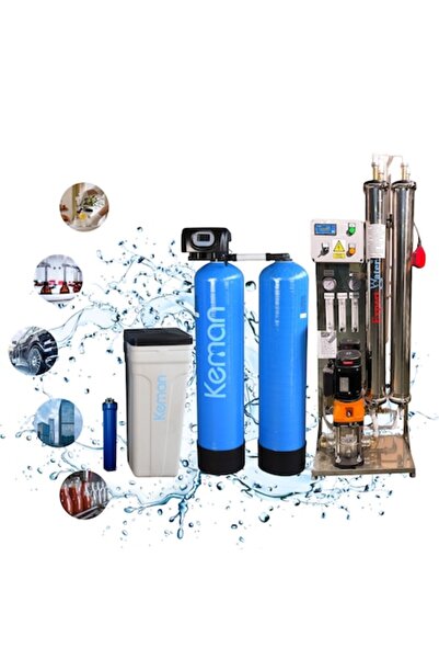 KEMAN Stație de osmoză inversă industrială 500l/h + dedurizator de apă duplex...