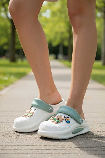 AkınalBella Women's Wedge Sole Orthopedic Slippers Sandals with Teddy Bear Ac...