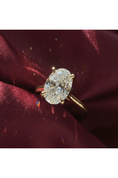 Heybej Studio 4.5 Karat Tektaş Yüzük