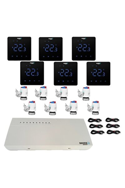 Daver SMART SQUARE Automation Package for Underfloor Heating with 6 Zones