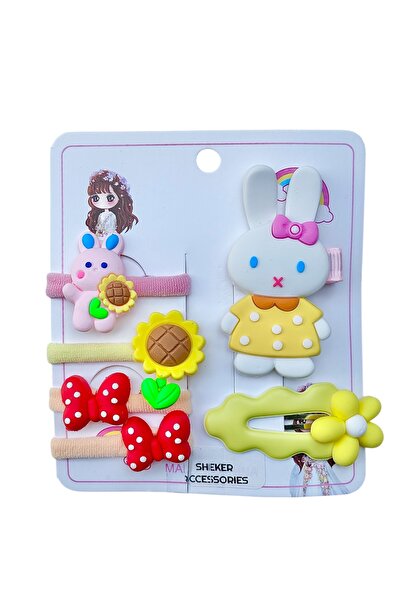 SHEKER HOME Girl's Figured Mixed Buckle Set – 6 Pieces