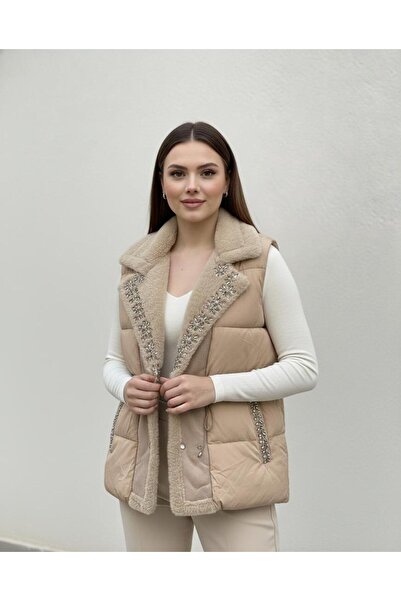 Rabiossa Women's Design Fur Inflatable Vest