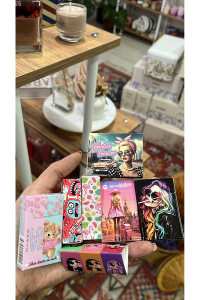 CHEMDLE Dekoratif Renkli Kibrit Beşli-Asorti