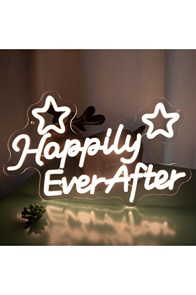Slasa Happily Ever After Neon Sign – 40x24 cm LED Wall Light Decor