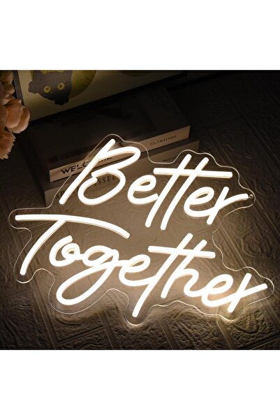 Slasa Better Together Neon Sign – 40x29 cm LED Wall Light for Wedding & Party