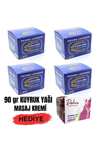 Dehre Lokman Lavjin Masaj Kremi 70 gr X 4 Ad.& Kuyruk Yağı Masaj Kremi HEDİYE...