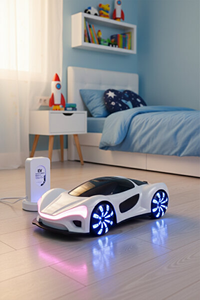 ROZİTOYS Şarjlı 2.4G Elektrikli Spor Araba Beyaz