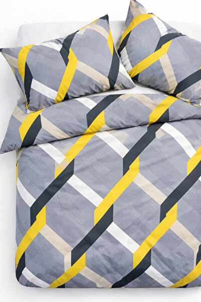 İQON Double Duvet Cover Set Diagonal Setçi̇ft