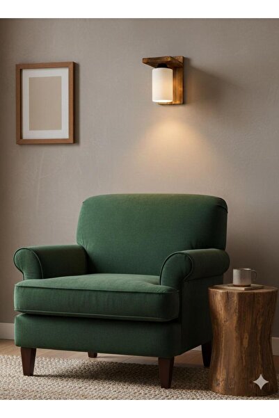 BİAVİZE White Glazed Burning Wood Wall Sconce