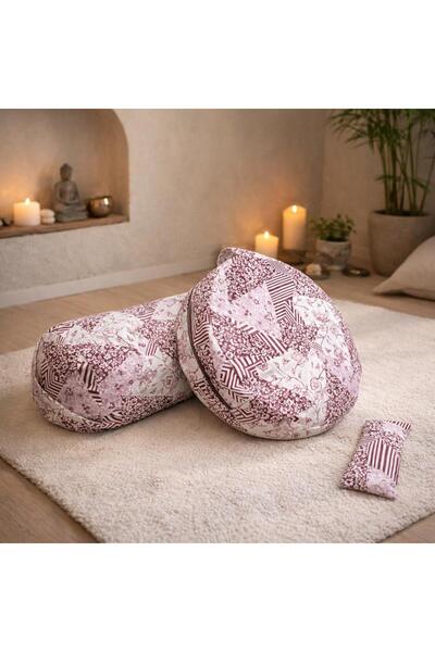 NareSpor Zafu Buckwheat Husk Filled Meditation Cushion & Yoga Bolster Cushion...