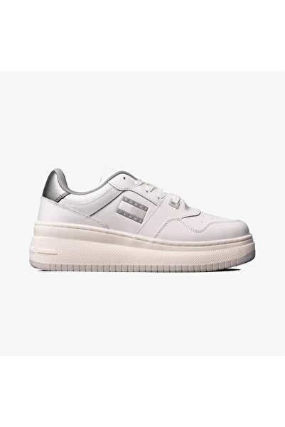 Tommy Hilfiger Tommy Jeans Retro Basket Flatform Kadın Beyaz Sneaker