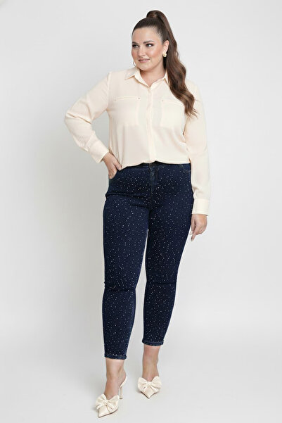 Femina 54658 SKINNY SERPME TAŞLI PANTOLON