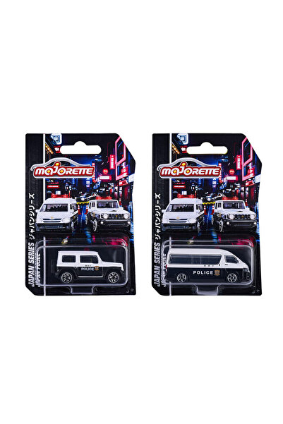 Majorette Japan Series Blister Card Police Vehicles Double Pack Hiace and Jimny