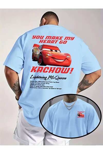 COMANCHERO Tricou oversize pentru bărbați, cu imprimeu McQueen pe față și spate