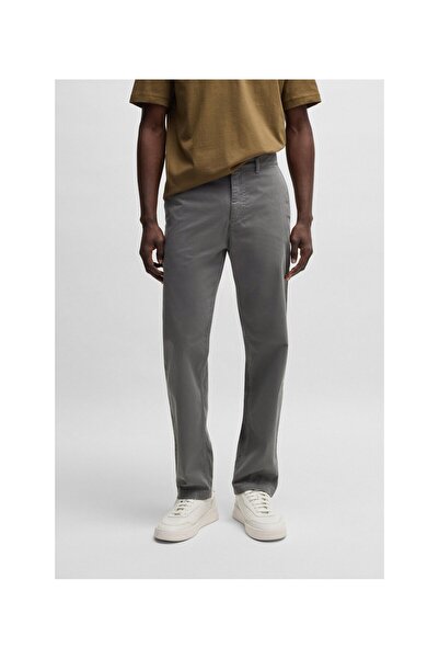 BOSS Normal Kesim Saten Kumaş Pantolon