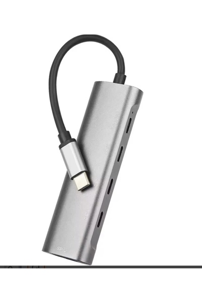 Pmr محول تعدد منافذ USB من النوع C بأربعة منافذ، USB 3.0 بسرعة 10 جيجابت في الثانية للبيانات |   يدعم حافظة الألمنيوم PD 60W تقنية OTG