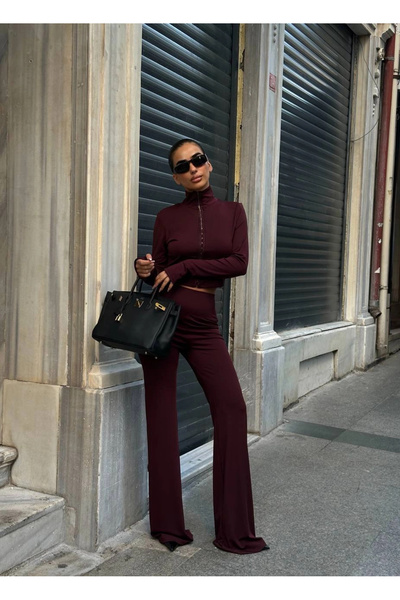 Bak Moda Long Sleeves with Front Buttons Flared Sets