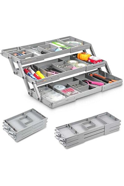 Arabest 3 Tier Shallow Drawer Storage Organizer,for Makeup Jewelry,Expandable...