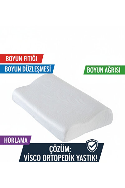 Boyun Destekli Ortopedik Visco Yastık-,Boyun Düzleşmesi,Horlama-Boyun Destekli