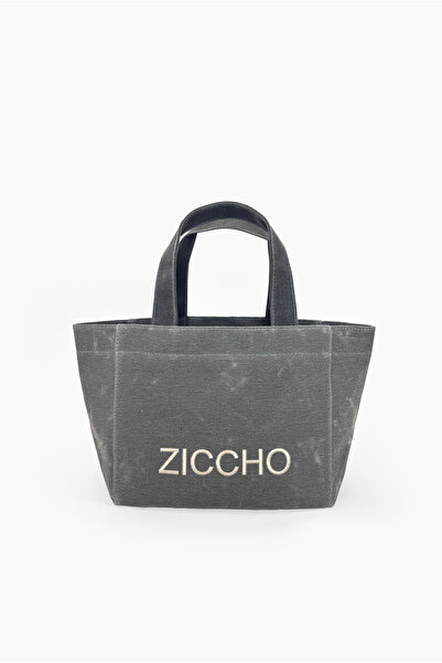 ZICCHO Waxed Medium Size Canvas Handbag with Washed Effect