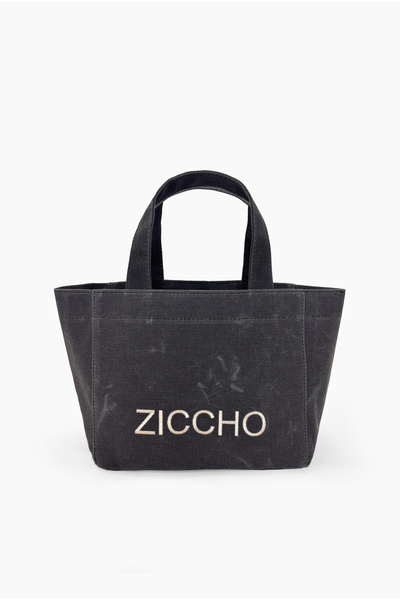 ZICCHO Waxed Medium Size Canvas Handbag with Washed Effect