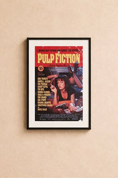 Store Pulp Fiction – Minimal Galeri Çerçeveli Film Posteri 33x48