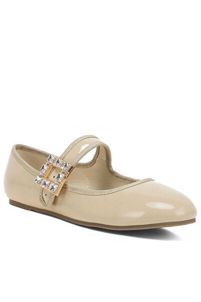 london Rag Women Brooch Mary Jane Sandals in Beige