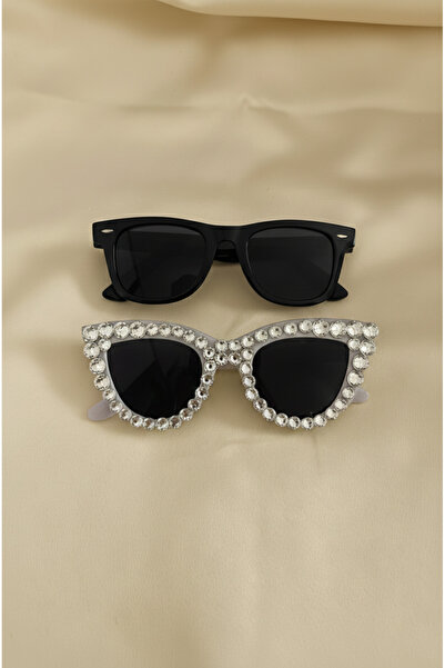 Happyline 2 Pcs after Party Glasses Wedding Party Glasses Rhinestone Bride Gl...