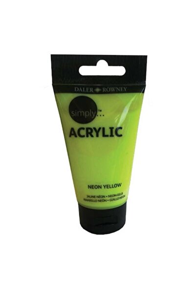 Daler Rowney Απλά ακρυλικό χρώμα, φωσφοριζέ κίτρινο, 75 ml