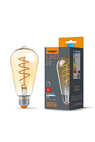 VİDEX Amber Dimmable Decorative Bulb ST 64 4 W E 27 Warm 300 lm 2200 K