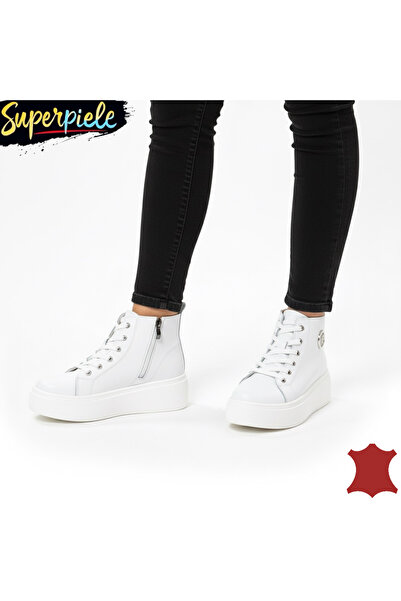 ANGEL BLUE GUNDA Women's casual leather boots with 5.5 cm thick sole